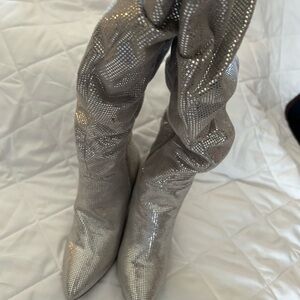 Silver Boots (wide calf)